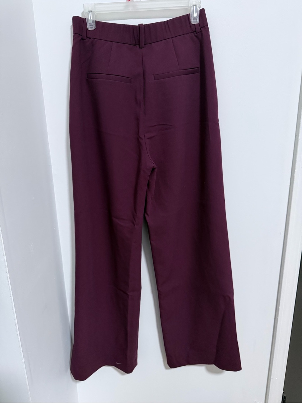 Abercrombie & Fitch Wide-Leg Trousers in Plum - Picture 3 of 3